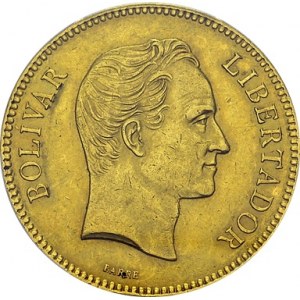 Republic, 1811-. 100 Bolivares 1887. Obv. BOLIVAR - LIBERTADOR. Bare head right...