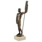 Sławomir Lewiński (1919–1999), Male Nude with an Oar, 1970/2000