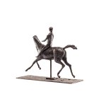 Edgar Degas (1834 Paris – 1917 Paris), Galloping Horse Turning Its Head to the Right with Its Jockey (Cheval au galop tournant la tête à droite avec son jockey)