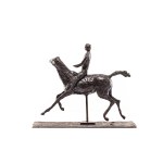 Edgar Degas (1834 Paris – 1917 Paris), Galloping Horse Turning Its Head to the Right with Its Jockey (Cheval au galop tournant la tête à droite avec son jockey)