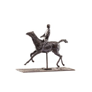 Edgar Degas (1834 Paris – 1917 Paris), Galloping Horse Turning Its Head to the Right with Its Jockey (Cheval au galop tournant la tête à droite avec son jockey)