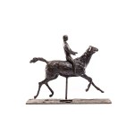 Edgar Degas (1834 Paris – 1917 Paris), Galloping Horse Turning Its Head to the Right with Its Jockey (Cheval au galop tournant la tête à droite avec son jockey)