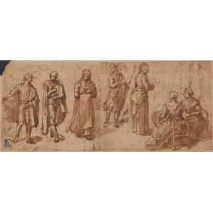 Study with Seven Figures 16th-century Emilian artist