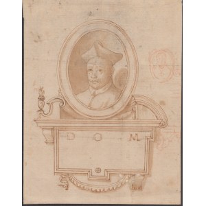 Taddeo Zuccaro (circle of) (Sant'Angelo in Vado, 1529 - Roma, 1566), Study for a funerary monument