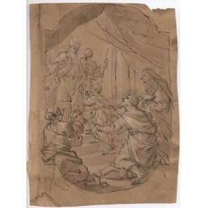 Étude pour la « Présentation au Temple » – Artiste piémontais du XVIIIe siècle