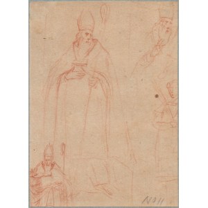Study for a figure of a bishop 18th-century Bolognese artist