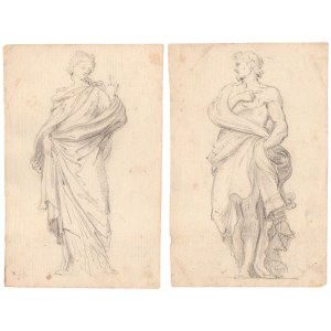 Antonio Cavallucci (attribué à) (Sermoneta, 1752 - Rome, 1795), Saint Justus | Sainte Olympias la veuve