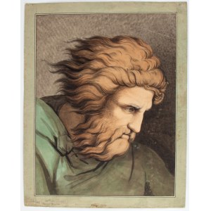 Johann Heinrich Wilhelm Tischbein (1751 - 1829), Male head, after Raphael