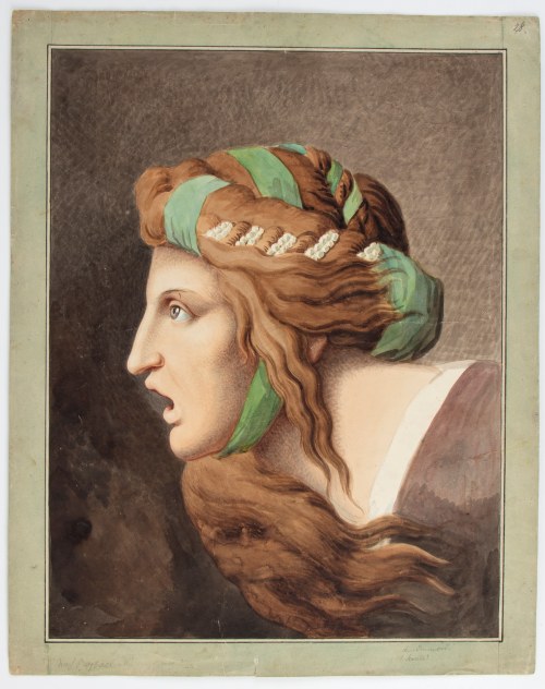 Johann Heinrich Wilhelm Tischbein (1751 - 1829), Female head, after Raphael