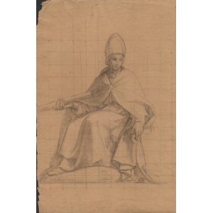 Pietro Gagliard (Roma, 1809 - Frascati, 1890), Studio per la figura di un vescovo