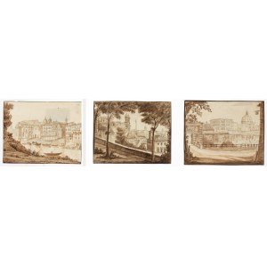 Antonio Acquaroni (Civitavecchia, 1796 - Roma, 1874), Port of Ripetta | Spanish Steps | Porta Angelica