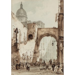 ACHILLE VIANELLI (Porto Maurizio, 1803 - Bénévent, 1894), Vue de Naples