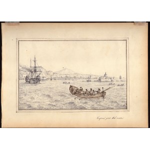 Antonio Senape (attribuito a) (Roma, 1788 - Napoli, 1842), Trapani vista dal mare