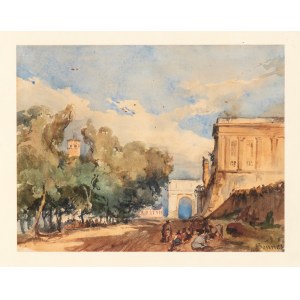 Francois Bonnet (1811 - 1894), Glimpse of Rome 1856