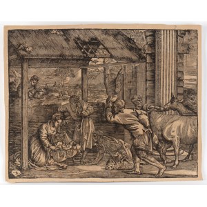 Giovanni Britto (1531–1550, činný v této době), Klaňování pastýřů, podle Tiziana