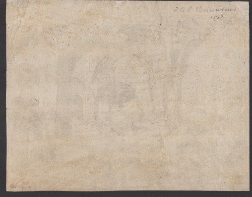 Giovanni Battista Pittoni (detto Il Vicentino) (Vicenza, 1520 - 1583), Uncertain Cuiusdam Ruine Prospectus, after Hieronymus Cock 1561