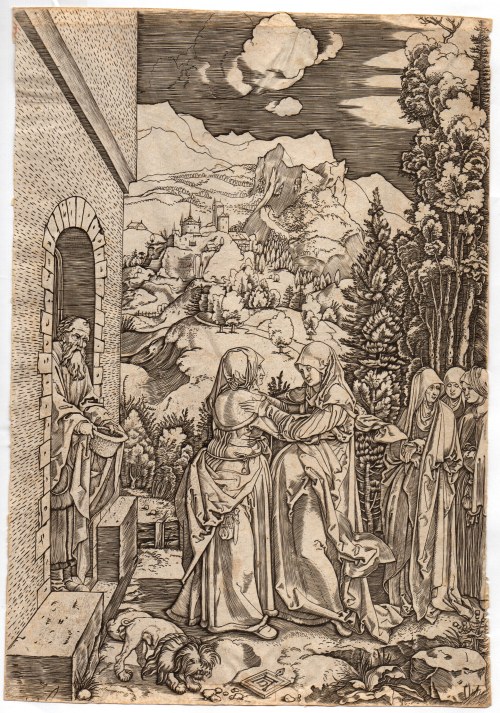 Marcantonio Raimondi (c. 1480 - 1534), Visitation, after Albrecht Dürer