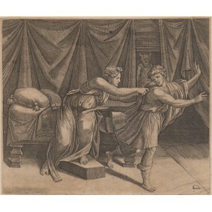 Marcantonio Raimondi (c. 1480 - 1534), Joseph and Putiphar's wife