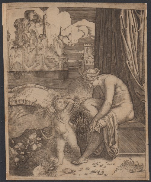 Marcantonio Raimondi (scuola di) (c. 1480 - 1534), Venus after the bath