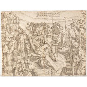 Giovanni Battista Cavalieri (c. 1525 - 1601), Martyrdom of St. Peter, after Michelangelo