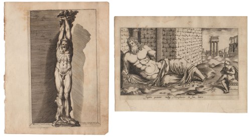 Cherubino Alberti (1553 - 1615), Tiberis fluvij simunacrum Romae in Vaticano | Marsie simulacrum...