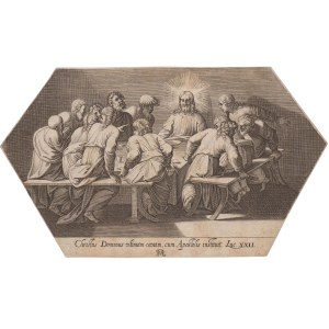 Francesco Villamena (1565 - 1624, ), Last Supper, after Raphael