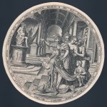 Philip Galle (1537 - 1612), Eve Offering Adam the Forbidden Fruit | Lot and His Daughters | The Idolatry of Solomon