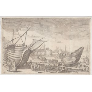 Harbour with Boats anonymous Tuscan etcher of the 17th century