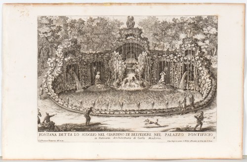 Giovanni Battista Falda - Alessandro Specchi - Giovanni Francesco Venturini (Valduggia, 1643 - Roma, 1678) , (1668 - 1729) , (Roma, 1650 - 1711), Il Nuovo Teatro di Roma - Le Fontane