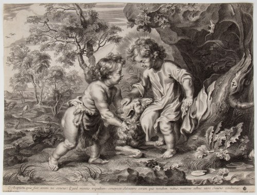 Cornelis Galle I (1576 - 1650), The Christ Child and the Infant Saint John the Baptist, after Pieter Paul Rubens