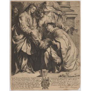 Paulus Pontius (1603 - 1603), « Hermann Joseph de Cologne s'agenouillant devant la Vierge », d'après Anthony van Dyck
