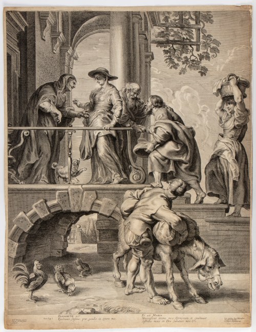 Pieter de Jode II (1606 - 1674 ca.), The Visitation, after Peter Paul Rubens