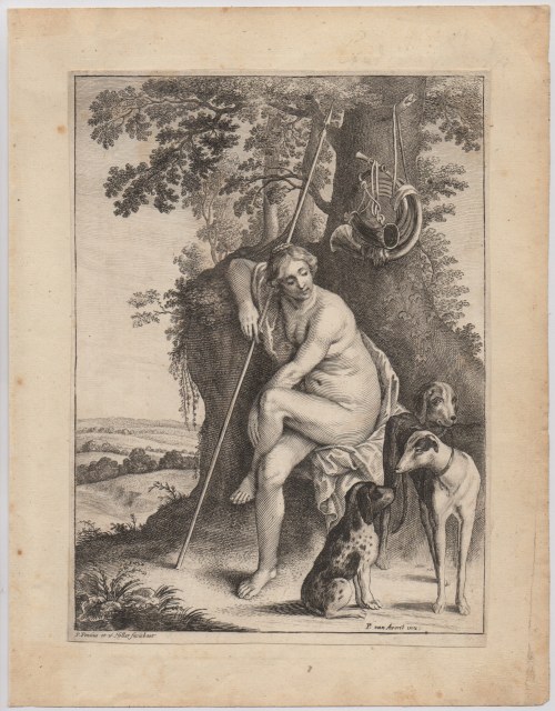 Wenceslaus Hollar - Paulus Pontius (1607 - 1677) , (1603 - 1603), Diana, after Peeter van Avont