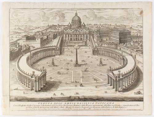Giovanni Battista Falda (Valduggia, 1643 - Roma, 1678), Veduta dell'Ampia Basilica Vaticana...