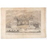 Giovanni Battista Sintes (Roma, 1680 ca. - 1760 ca.), Prospettiva della seconda macchina de fuochi d'artificio rappresentante il Ratto di Ganimede