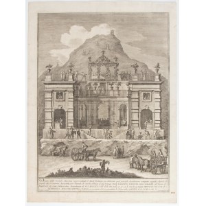 Giuseppe Vasi (Corleone, 1710 - Roma, 1782), Disegno della Seconda Machina rappresentante il Monte Testaccio con abitazione, after Giuseppe Palazzi 1778