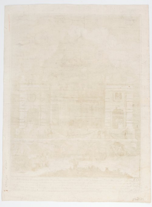 Giuseppe Vasi (Corleone, 1710 - Roma, 1782), Disegno della Seconda Machina rappresentante il Monte Testaccio con abitazione, after Giuseppe Palazzi 1778