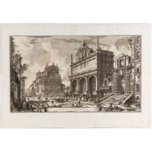Giovanni Battista Piranesi (Mogliano Veneto, 1720 – Benátky, 1778), Pohled na hrad Acqua Felice u Diokleciánových lázní