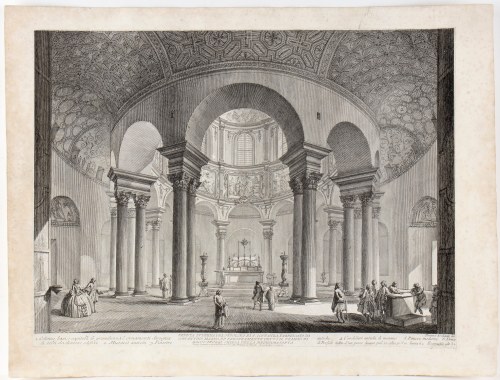 Giovanni Battista Piranesi (Mogliano Veneto, 1720 - Venezia, 1778), Veduta interna del Sepolcro di S. Costanza, ... in oggi chiesa della medesima santa