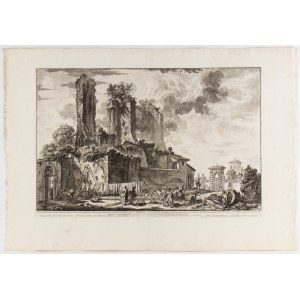 Giovanni Battista Piranesi (Mogliano Veneto, 1720 - Venezia, 1778), Veduta dell'avanzo del Castello, che prendendo una porzione dell'Acqua Giulia 1753