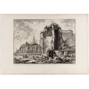Giovanni Battista Piranesi (Mogliano Veneto, 1720 - Venezia, 1778), Veduta degli avanzi di due Triclini che appartenevano alla Casa aurea di Nerone presi erroneamente per i Templi del Sole e della Luna, o d'Iside, e Serapide