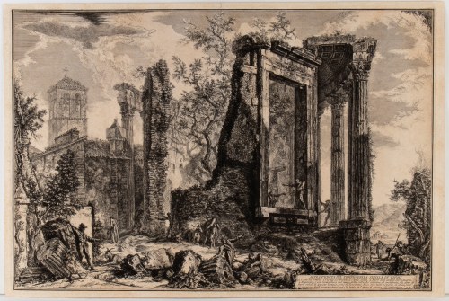 Giovanni Battista Piranesi (Mogliano Veneto, 1720 - Venezia, 1778), Altra Veduta del tempio della Sibilla in Tivoli