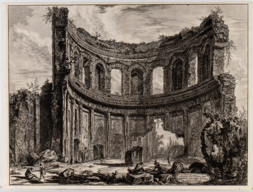 Giovanni Battista Piranesi (Mogliano Veneto, 1720 - Venezia, 1778), Avanzi del Tempio detto di Apollo nella Villa Adriana vicino a Tivoli