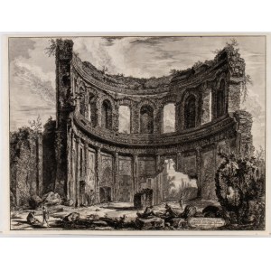 Giovanni Battista Piranesi (Mogliano Veneto, 1720 – Benátky, 1778), Zbytky chrámu zvaného Apollónův ve Vilě Adriana nedaleko Tivoli