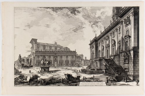 Giovanni Battista Piranesi (Mogliano Veneto, 1720 - Venezia, 1778), Veduta della Piazza del Campidoglio