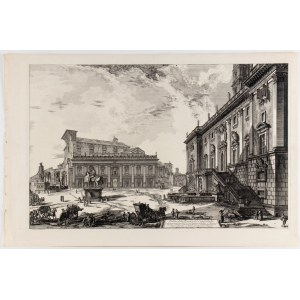 Giovanni Battista Piranesi (Mogliano Veneto, 1720 - Venezia, 1778), Veduta della Piazza del Campidoglio