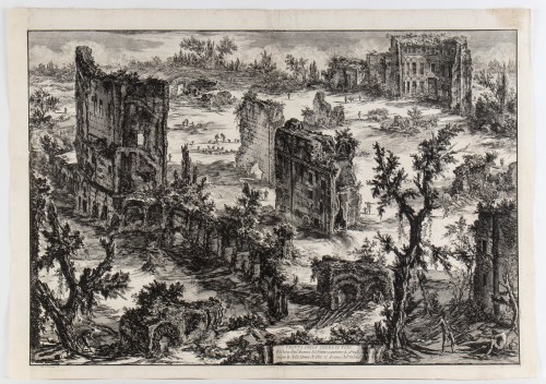 Giovanni Battista Piranesi (Mogliano Veneto, 1720 - Venezia, 1778), Veduta delle Terme di Tito