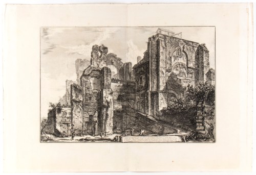Giovanni Battista Piranesi (Mogliano Veneto, 1720 - Venezia, 1778), Avanzi di antiche terme in Albano denominati Cello Majo