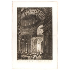 Francesco Piranesi (Roma, 1758 - Parigi, 1810), Prospetto interno del Tempio Vaticano visto nelle sere di giovedì del 1787