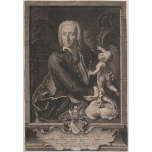 Johann Jakob Haid (1704 - 1767), Portrait of Gilles Verelst, after Gottfried Eichler